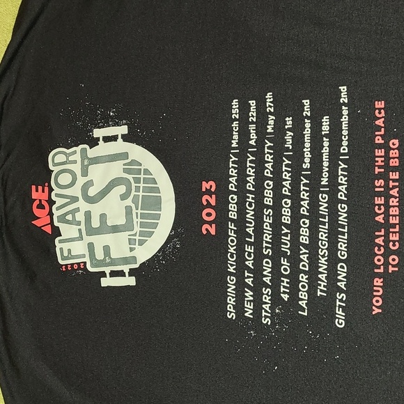 Authentic-Brand Mens Ace Flavor Fest Black Red Gray Short Sleeve Tshirt Medium - Picture 10 of 10